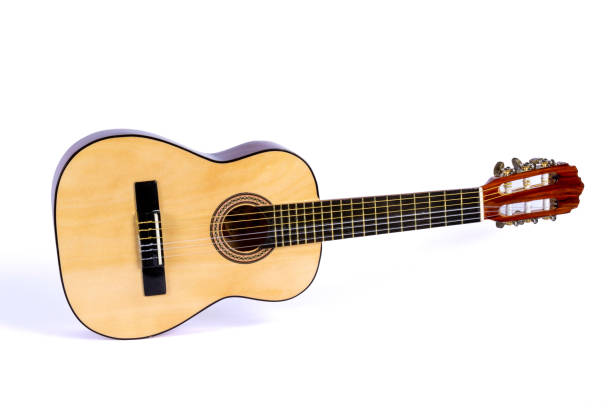 istock Professional acoustic guitar on white background 1273061924