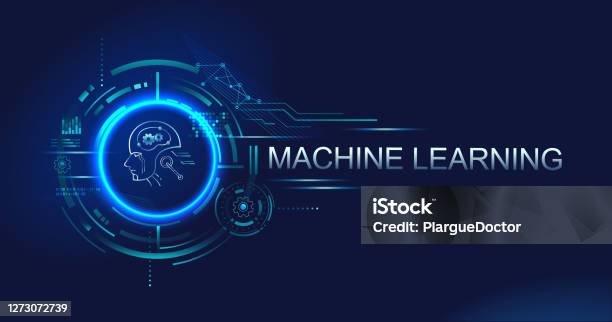 Machine Learning Banner Logo For Technology Ai Big Data Algorithm ...