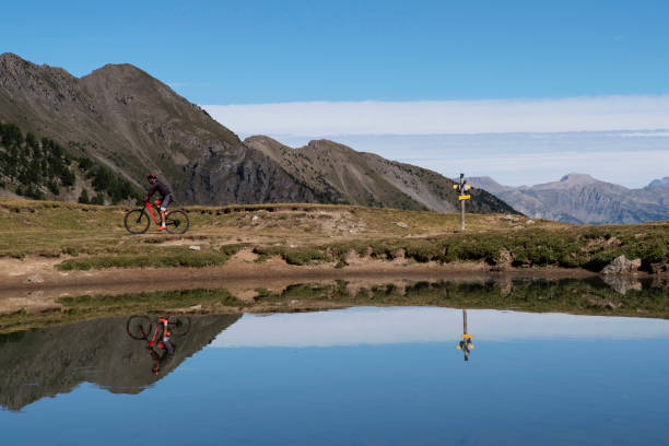 istock Mountain biking in the mountains 1273108372