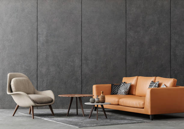 istock Living room interior in loft, industrial style 1273145334