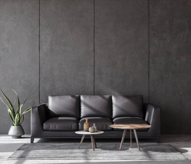 istock Living room interior in loft, industrial style 1273145355
