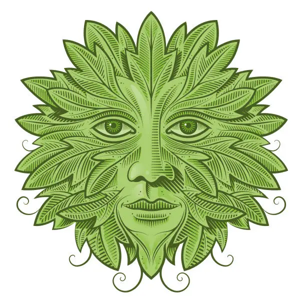 Vector illustration of Green man illustration