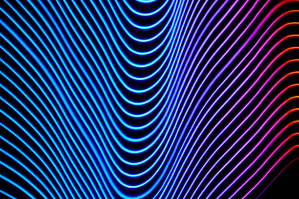 Abstract RGB led light painting trails background