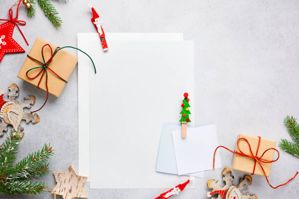 istock Christmas background with gift boxes, festive decor, fir tree branches 1273169696