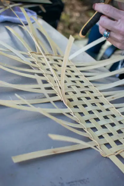 A basket in the making.