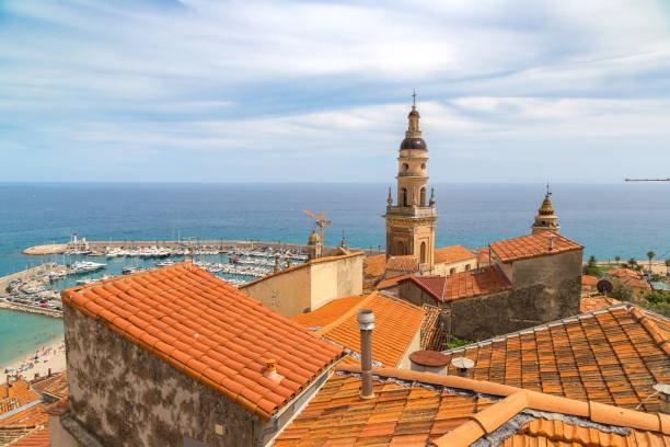 istock Panoramic view of Menton, France 1273172755