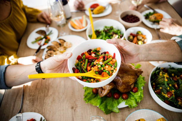 istock Vegetable salad in a bowl at a festive dinner 1273172765