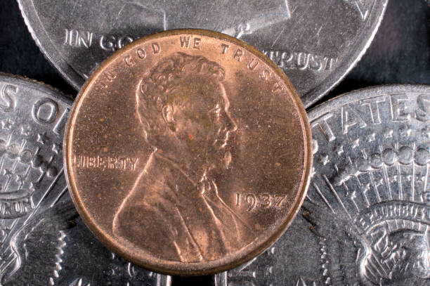 istock Extreme close up of 1937 US penny 1273192937