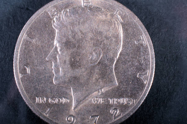 istock Close up of Kennedy half dollar 1273193052