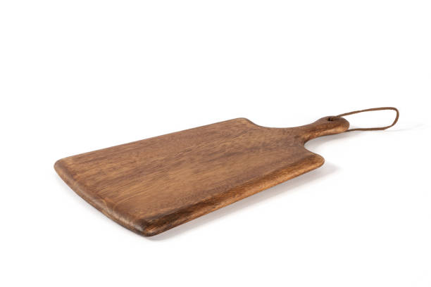 elegant chopping board - cutting board plank wood isolated imagens e fotografias de stock