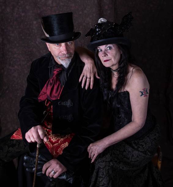 Steampunk Couple. Steampunk Couple. katt halloween stock pictures, royalty-free photos & images