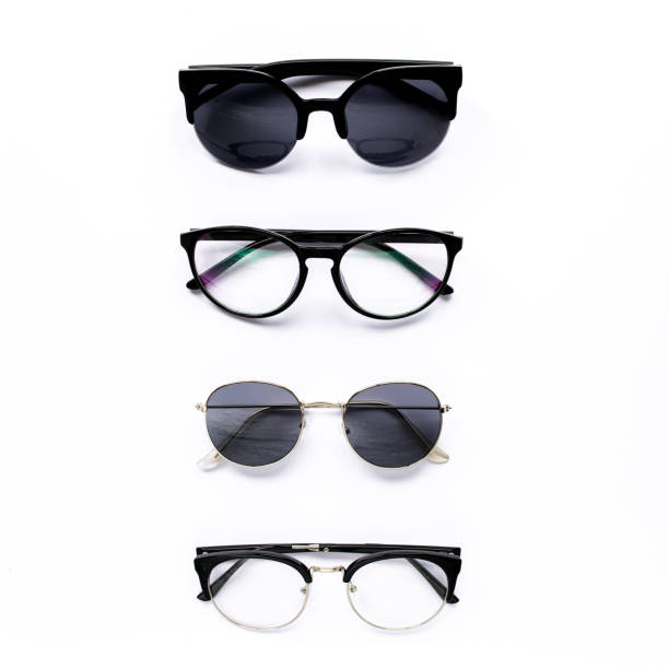 istock Female sunglasses on white background. Flat lay, top view 1273195963