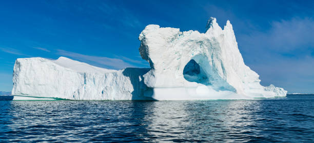 istock Global warming and climate change concept. Arctic icebergs in Greenland, drone view 1273196177