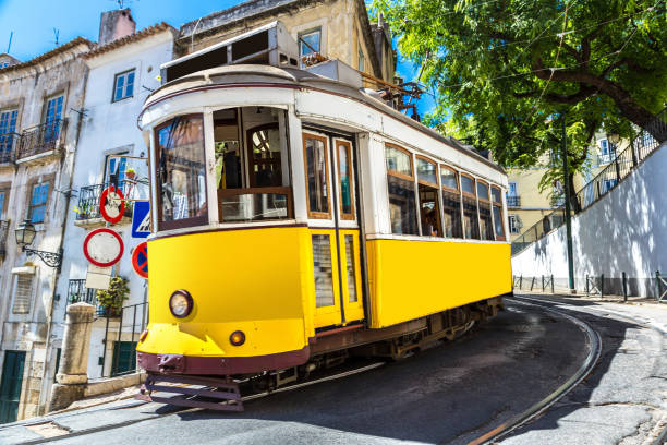 istock Vintage tram in  Lisbon 1273196853