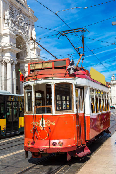 istock Vintage tram in  Lisbon 1273196875