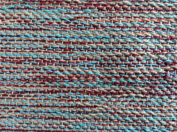 Colorful Woven Rug Close Up Abstract