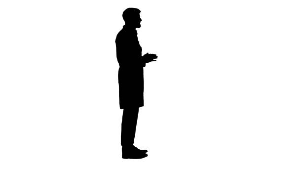 istock Confident doctor talking to someone, Alpha Channel 1273215439