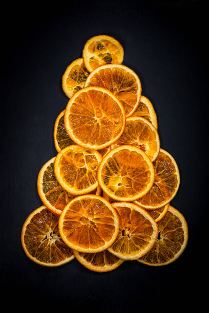 Christmas Tree Made with Dry Oranges Slices