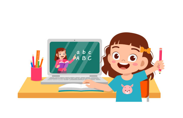 Remote Learning Computer Cartoon 690+ Remote Working Funny Stock Illustrations, Royalty-Free Vector ...