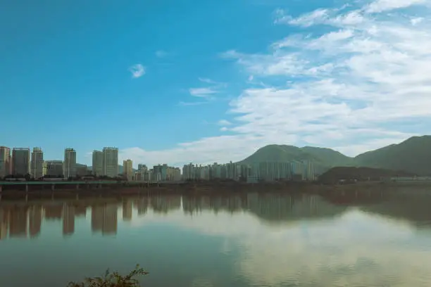 Beautiful landscape around Hanriver, Seoul, South Korea