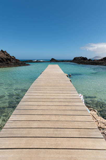 istock Wooden pier in  Isla de Lobos, Canary Islands, Spain. 1273228859