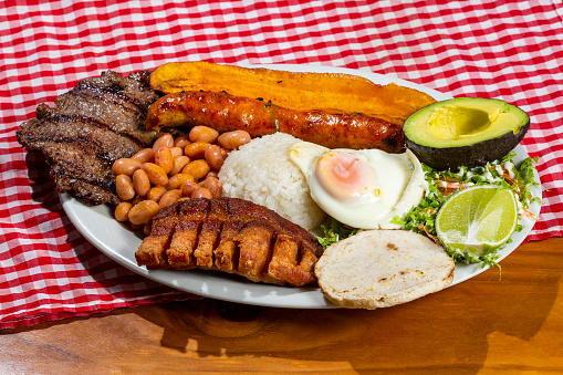 Bandeja paisa, typical dish at the Antioqueño region of Colombia