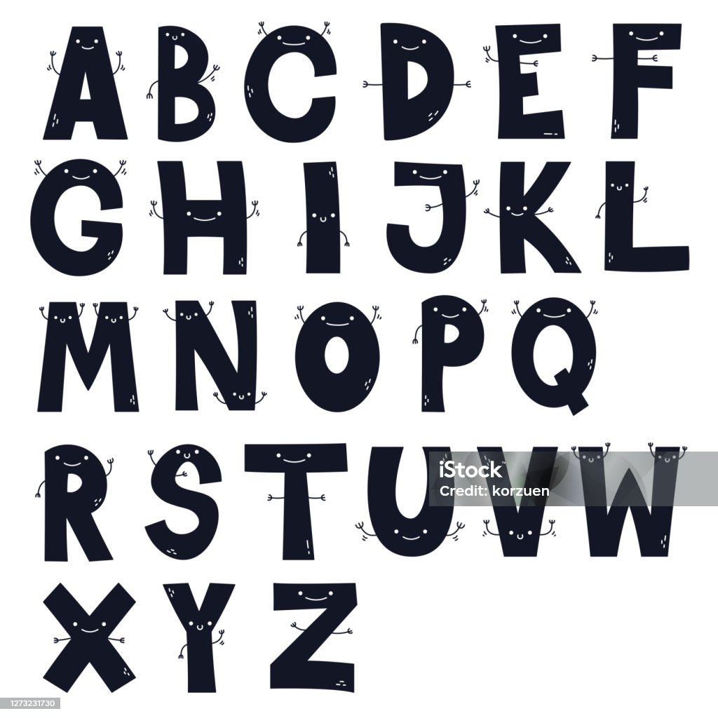 Cute Alphabet Cartoon Character From A To Z Stock Illustration - Download Image Now - Alphabet, Alphabetical Order, Capital Letter - iStock Cute Alphabet Cartoon Character From A To Z Stock Illustration - Download Image Now - Alphabet, Alphabetical Order, Capital Letter - iStock