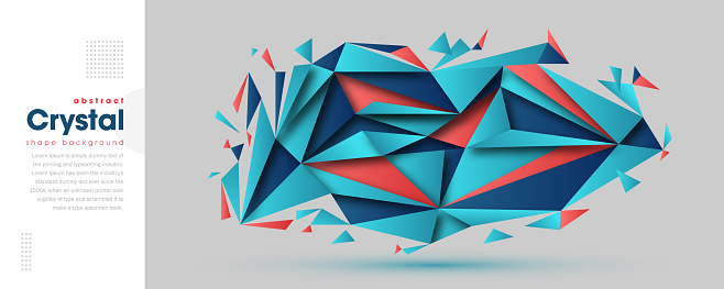 istock Abstract blue crystal polygons background 1273235699
