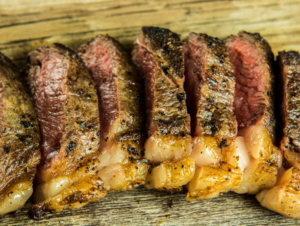 istock medium rare sirloin steak on board 1273237728