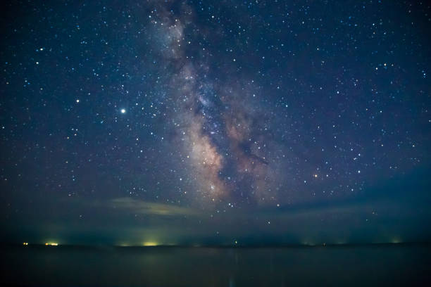 istock Deep sky astrophotography. Milky Way over the sea. 1273243722
