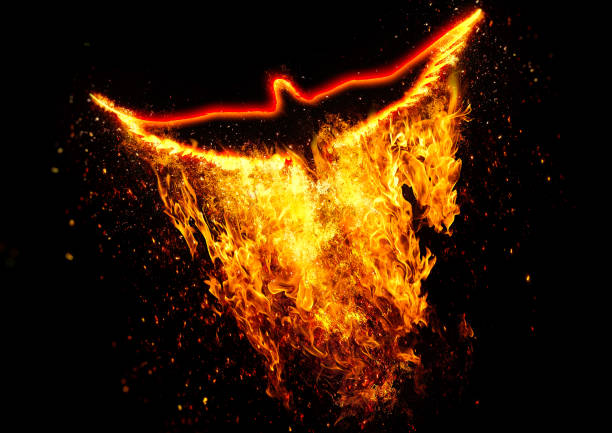 istock 3D illustration of an abstract firebird flaunting the darkness 1273245353