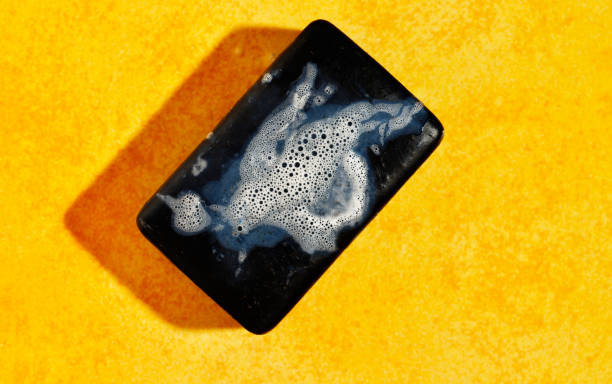 Wet bar of black soap