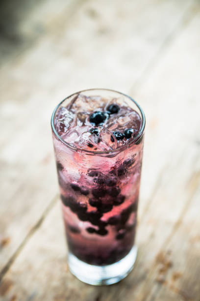istock Summer cocktail with lot of bilberries 1273249343