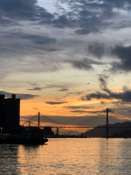 istock Sunset bridge in Hong Kong 1273251760