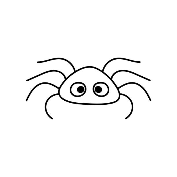 Doodle spider icon isolated on white. Halloween symbol. Sketch vector stock illustration. EPS 10 Doodle spider icon isolated on white. Halloween symbol. Sketch vector stock illustration. EPS 10 Phobia stock illustrations