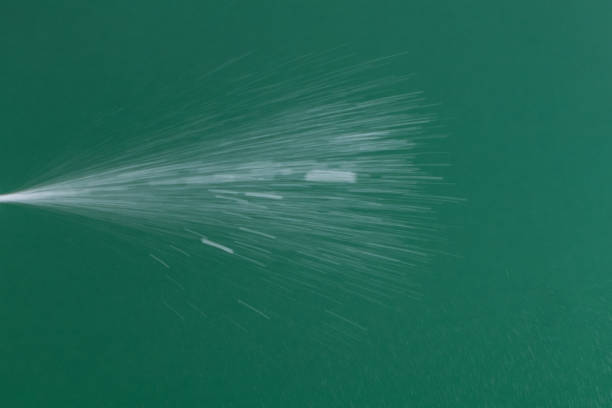 Close up Spray, spray, disinfection without a bottle. Use as graphic elements for spray guns. Copy space.