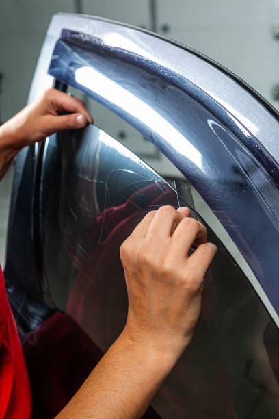 istock Car tinted detailing film 1273260604