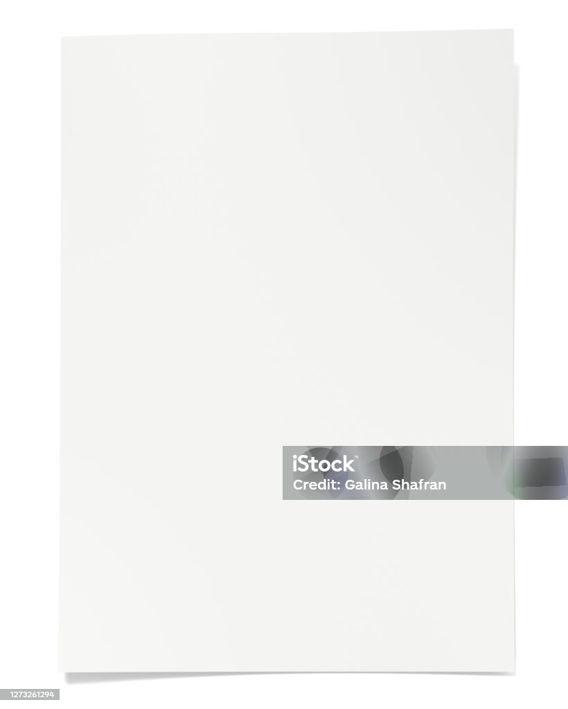 Blank paper 3d rendering blank, paper, mockup, isolated on white, 3d rendering Paper Stock Photo