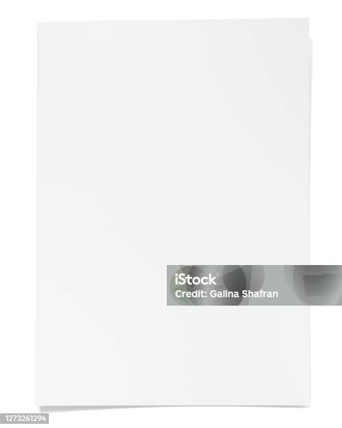 Blank Paper 3d Rendering Stock Photo - Download Image Now - Paper, White Color, Blank