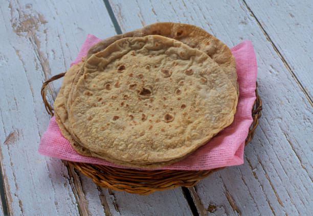istock Heap of chapatis on a wicker tray 1273262130