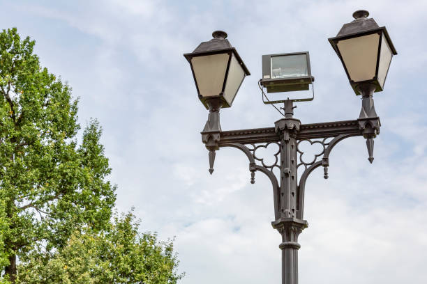 istock Vintage black iron street lamp 1273263653