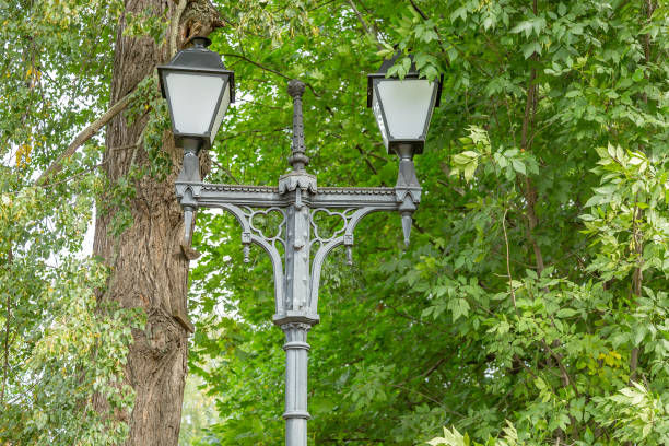istock Vintage black iron street lamp 1273263655