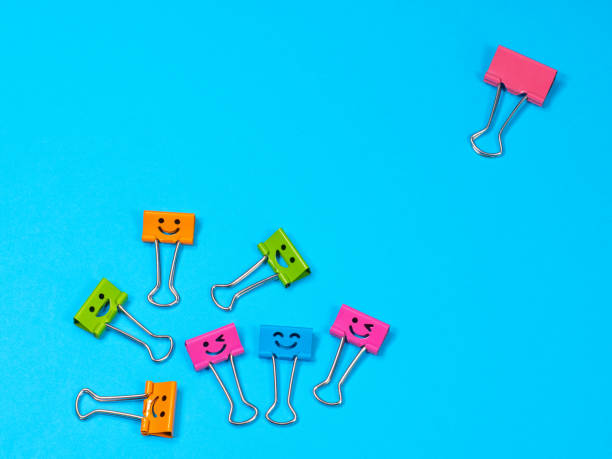 istock Funny smile metal binder clip 1273263695