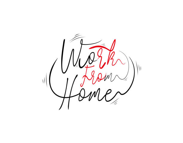 Work From Home Lettering 3,600+ Working From Home Text Stock Illustrations, Royalty-Free Vector ...