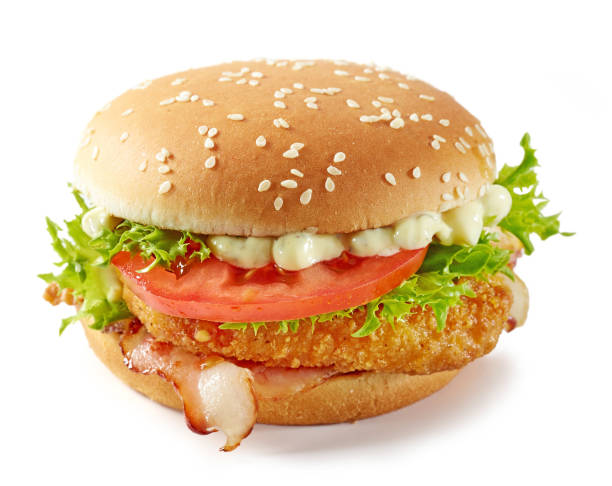 istock fresh tasty chicken burger isolated on white background 1273265639
