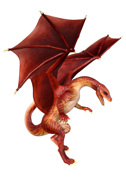 istock 3D illustration fantasy dragon on white 1273265775