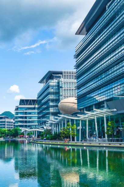 Modern building in Tai Po, Hong Kong