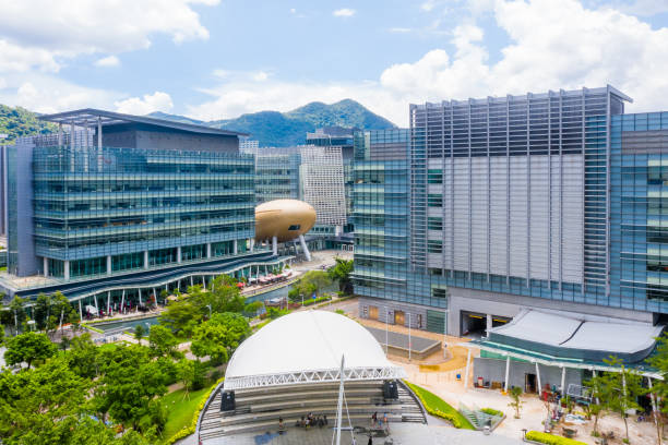 Modern building in Tai Po, Hong Kong