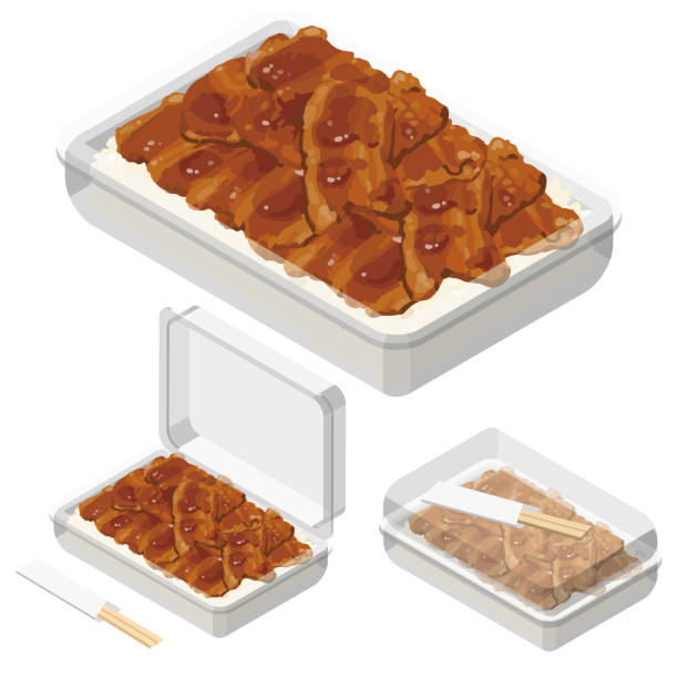 ilustrações de stock, clip art, desenhos animados e ícones de take-out yakiniku bento - meals on wheels illustrations