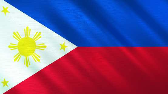 The waving flag of Philippines. High quality 3D illustration. Perfect for news, reportage, events.